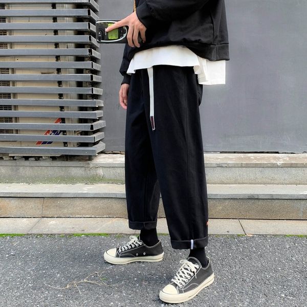 

spring and autumn men's korean fashion cargo overalls casual pants casual pantsoveralls men's trendy straight pants loose man xhmw, Blue