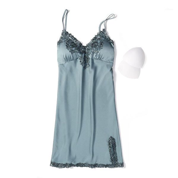 

female nightgown mini lady nightdress satin sleepwear novelty nightwear intimate lingerie summer new home dressing gown1, Black;red