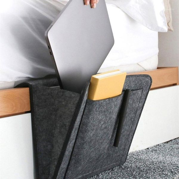 

storage bags multifunctional felt bedside bag hanging room creative1