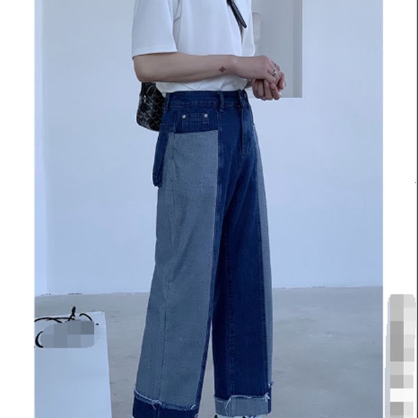 

2021 new men's brem pants retrofitting retro fitting tights loose versatile legged washing trousers ht5f, Blue