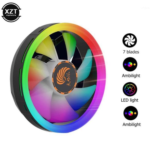 

fans & coolings 120mm cpu cooler fan radiator led heat sink amd intel silent 3pin pc rgb cooling heatsink lga/115x/775/am3/am41