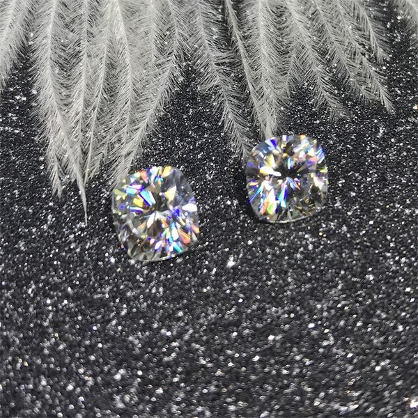 

equivalent diamond ct weight 2 cts 7.5mm*7.5mm f color square cushion cut loose stone y200620, Black