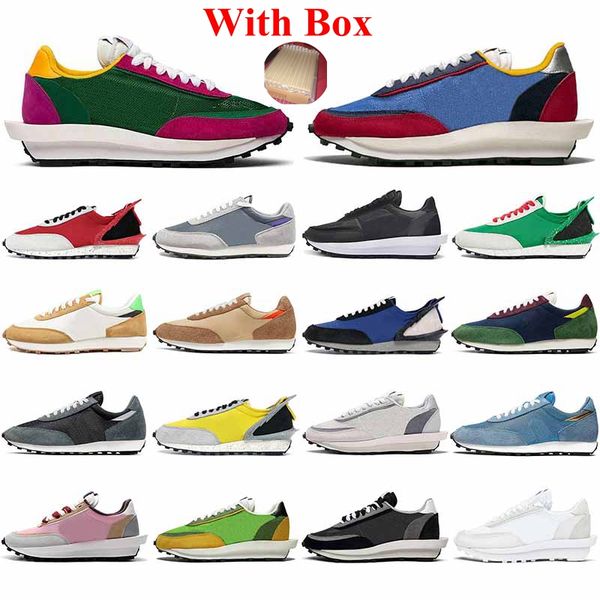 

with box 2021 waffle running shoes ldv women men chunky hyper grape green gusto pink white grey metallic silver mens trainers sport sneakers