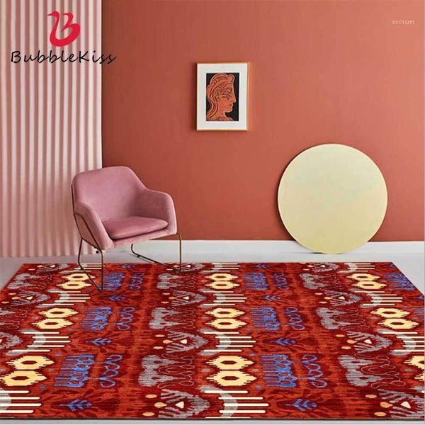 

bubble kiss ethnic style stripe design red bedside carpet rugs and carpets for home living room modern bedroom decor carpet1