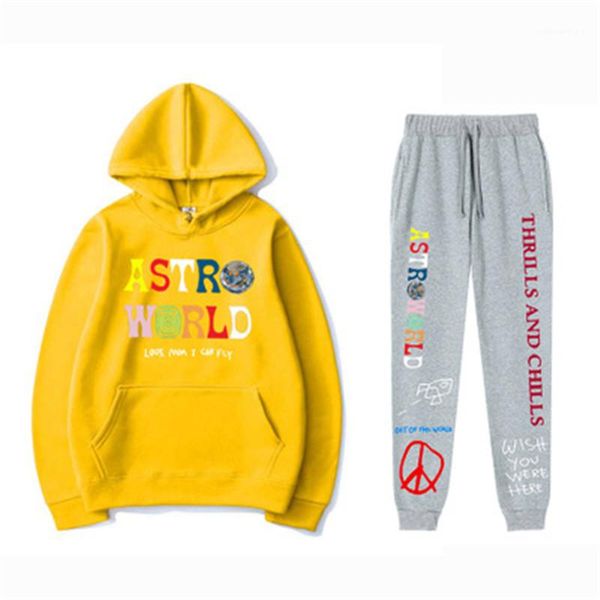 

star man hoodie sweatshirt pants fashion trend long sleeve loose casual clothing designer male letter printing hoodies trousers, Black