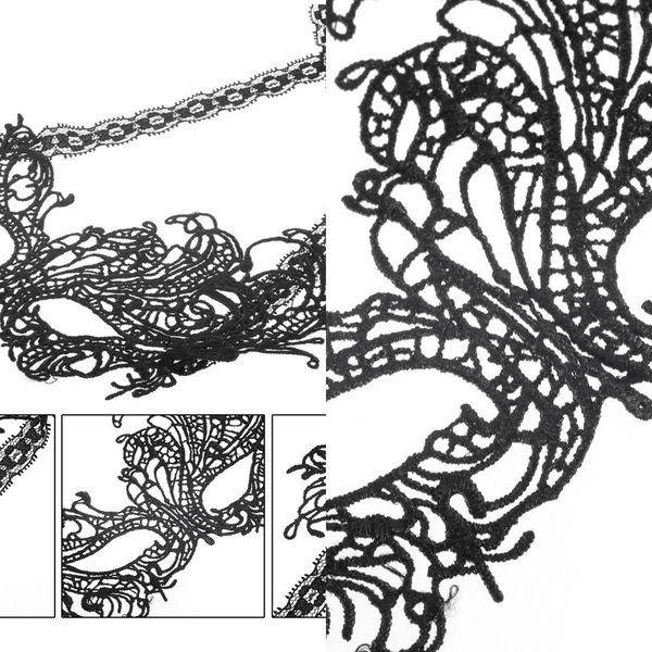 

2021women black halloween masquerade lady lace cutout eye mask costumes accessories
