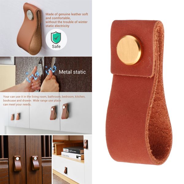

leather luggage cabinet door pulls handle for home cupboard kitchen knob, nicely with modern kitchen designs