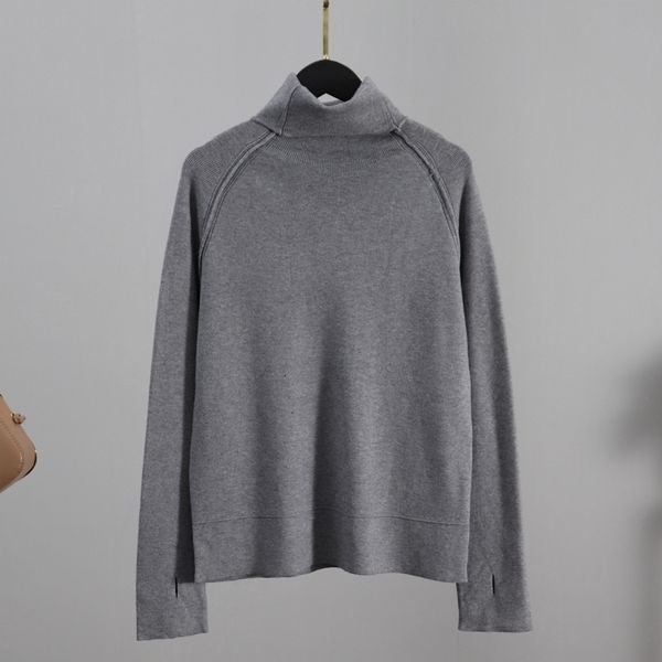 

2021 new thumb hole woman sweaters chic turtleneck crop women pink pulover sweater soft knitted jumper female jersey mujer l7od, White;black