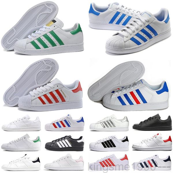 

with box stan smith superstars mens womens casual shoes tripler black oreo laser golden platform fashion sports sneakers flat trainers yujd