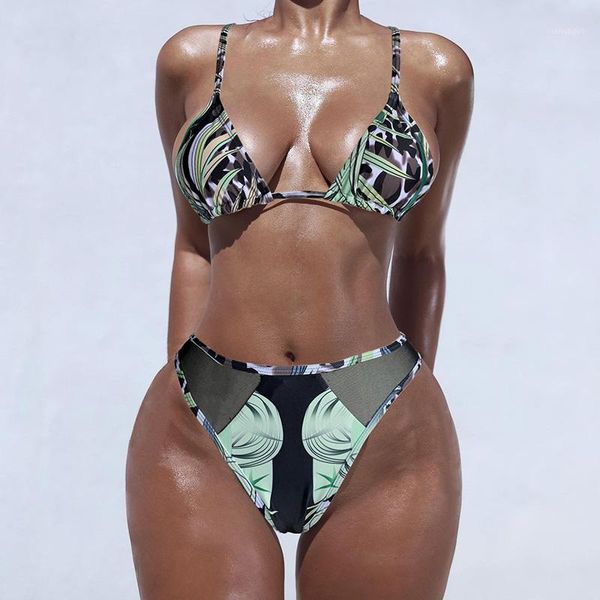 

black mesh leopard bikini high waist swimsuit 2019 women swimwear two-pieces bikini set bather bathing suit swim wear lady1, White;black
