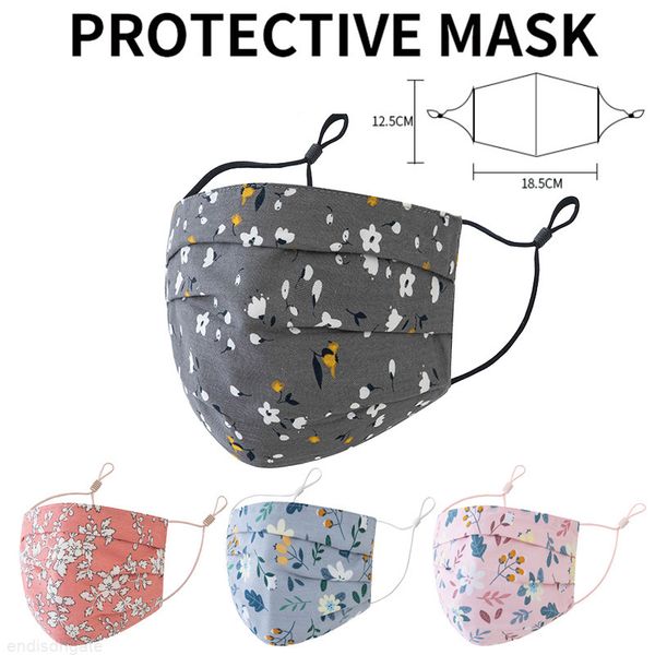 

soft and comfortable designer face mask for sun protection and dust protection pattern cotton dustproof 5 colors face masks