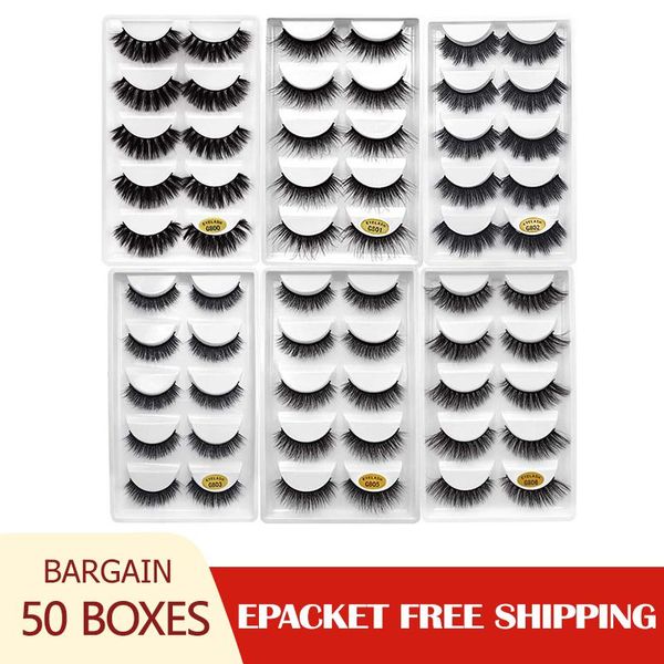 

50 boxes 3d ресницы оптовая норка strip lashes natural mink ресницы пушистые ложных ресниц удлинитель норка cilios maquiagem qylgww