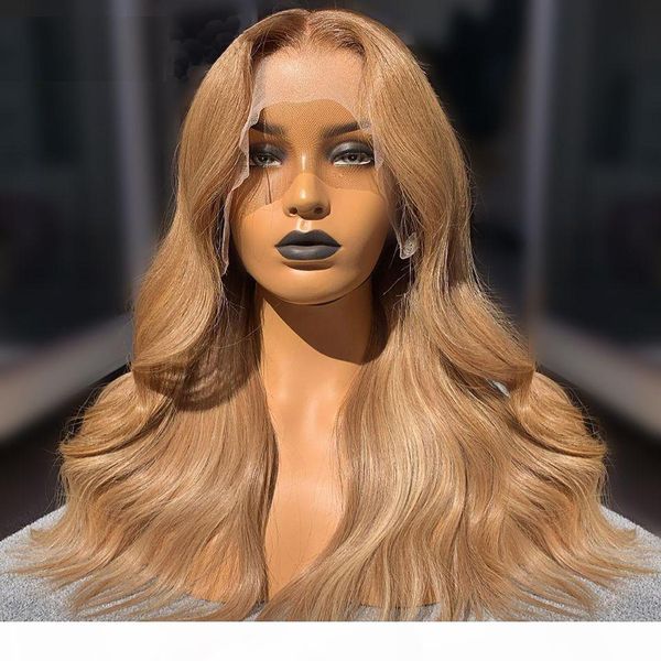 

european body wave ginger blonde 360 lace front human hair wigs with baby hair full lace wigs for women natural hairline 13x4 front, Black