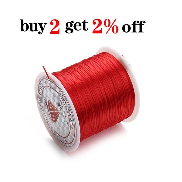 

50meters/roll black white stretch elastic cord for bracelet necklace nylon beading cord string thread diy jewelry making bbydgr, White;red