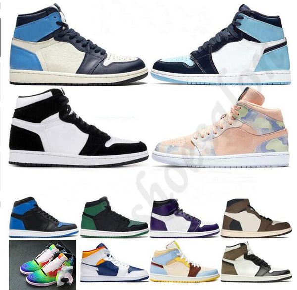 

men j balvin x jumpman 1 high og shoes 1s colores vibras dye pine green pink women sneakers hack travis trainers court purple sports