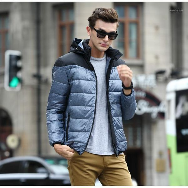 

2020 plus size parka men men's down coat winter down jacket white duck1, Black