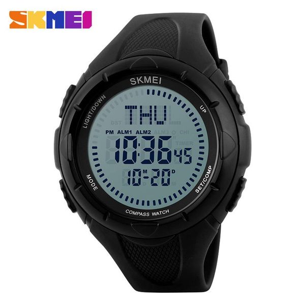 

skmei outdoor sport watch men compass alarm clock countdown watches montre homme 5bar waterproof digital watch relogio masculino, Slivery;brown