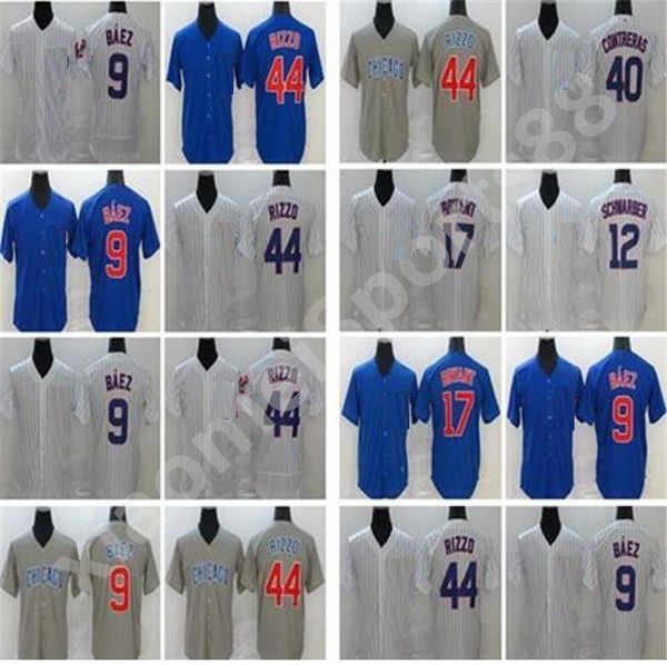 

2020 seasons cubs men women kids 9 javier baez jersey stitched 44 anthony rizzo 17 kris bryant jerseys, Blue;black