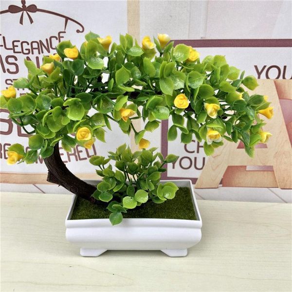

artificial green plants bonsai plastic fake flowers small tree pot plant potted ornaments for home table garden decoration 528411