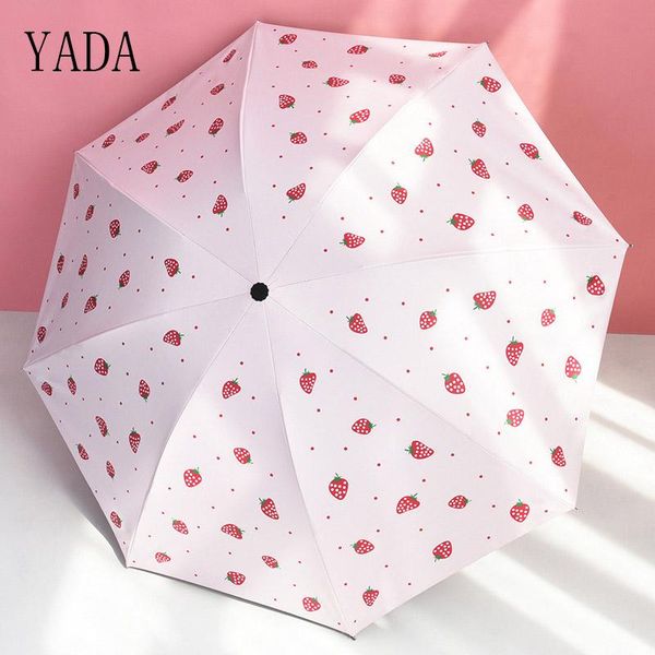 

яд ins фрукты клубника розовых зонтики творческих складывая дождливый детский зонтик для женщин для мужчин прекрасных umbrella yd200044 wmtc