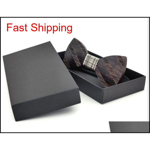 

unique handcrafted mens wooden bow ties neck custom designer europe america style 8 styles handmade for wed gif qylcxl queen66, Black;gray