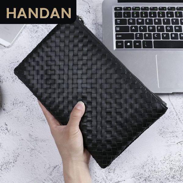 

bag male dermis 2020 handbag business casual clutch large capacity clutch first layer cowhide zipper briefcase