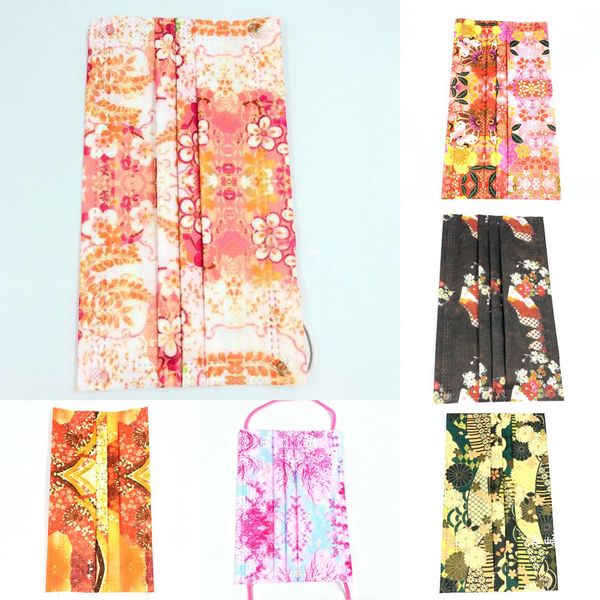 

fashion disposable print face mask men women dustproof prevention of influenza mouth masks pbt melt-blown nonwoven mask 7 styles