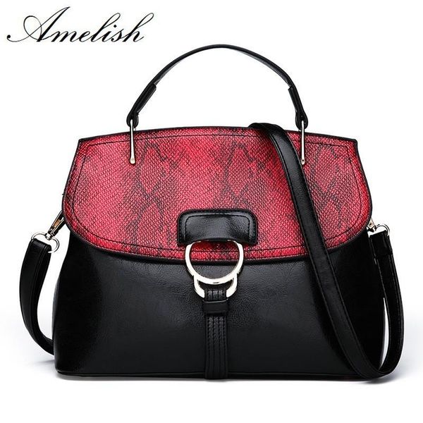 

fashion snake skin brand pu leather women bags new ladies shoulder bag handbag brand designer messenger tote bolsas