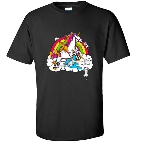 

забавный мультфильм top радуга эпическая cat unicorn battle graphic heavy metal street swea все тройники спорта толстовка с капюшоном толсто