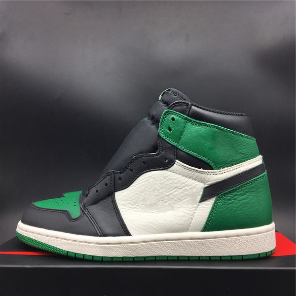 

shoes men women 1s basketball 1 pine green black white toe athletic sports sneakers