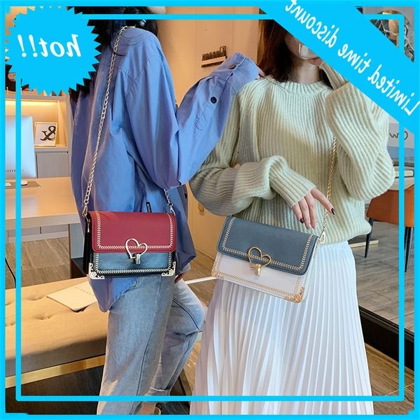 

small female 2021 new korean version simple campus student cross link bag
