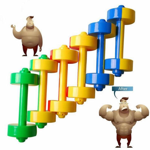 

dumbbells 1 pair children dumbbell toy plastic fitness weight lifting gymnastic equipment props educational toys