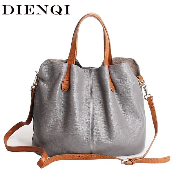 

dienqi soft genuine leather women handbag new female shoulder bag vintage cow leather ladies hand bag purses and handbags bolsos c0121