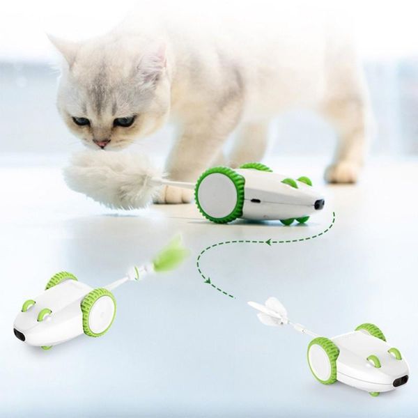 

cat toys electronic toy teaser simulation mouse glowing squeak interactive puzzle smart dog usb automatic feather