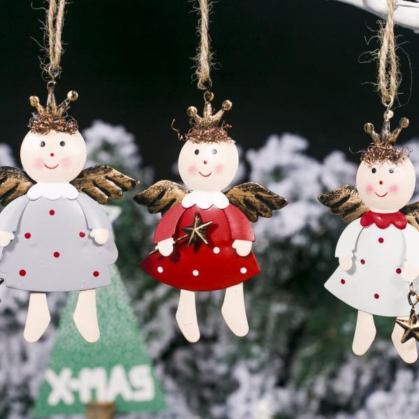 

christmas decorations angel pendant iron decor for home tree ornaments xmas gifts1