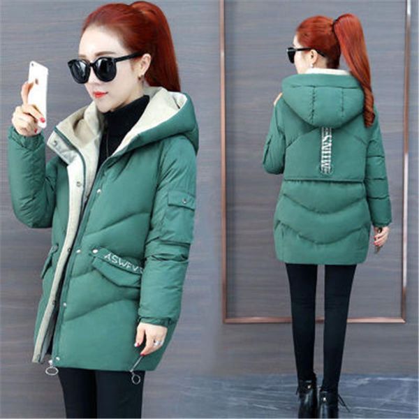 

2020 new winter women parkas hooded warm thicken coat wadded jacket female down cotton-padded short parka gilrs jaqueta feminina, Black