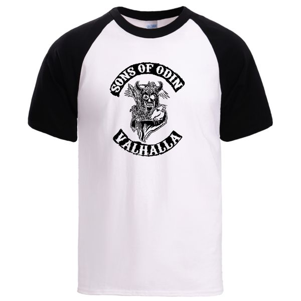 

vikings sons of odin mens spring summer short sleeve raglan tees new arrival hip hop streetwear hooded sweatshirt hoodie men t shirt