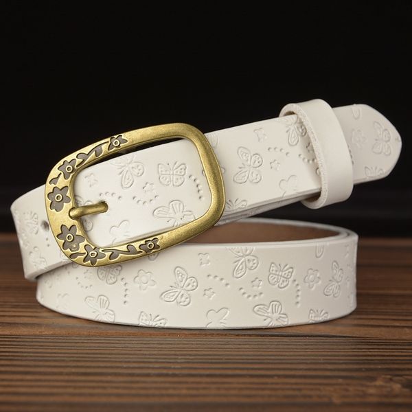 

yiz9r бабочка персонализированного тиснение женщин подлинной универсальные джинсов и jeansbutterfly jeansstudent коровьего коровьего декорат, Black;brown