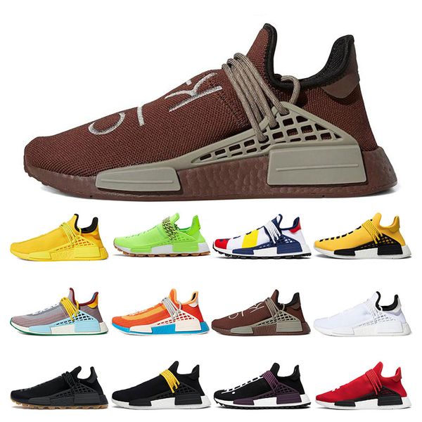 

nmd human race extra eye pharell williams mens shoes bold orange bright yellow chocolate legacy purple womens sports sneaker outdoor