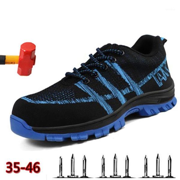 

botas de trabalho de segurança dos homens 36-46 unisrespirável sapatos trabalho antiderrapante sapatos proteção1, Black