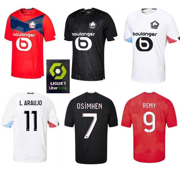 

20 21 losc лилль футбол трикотажных мужчин дети комплекты remy fonte bamba yazıcı футбол рубашка 2020 2021 lille olympique семьдесят пятой j, Black;yellow