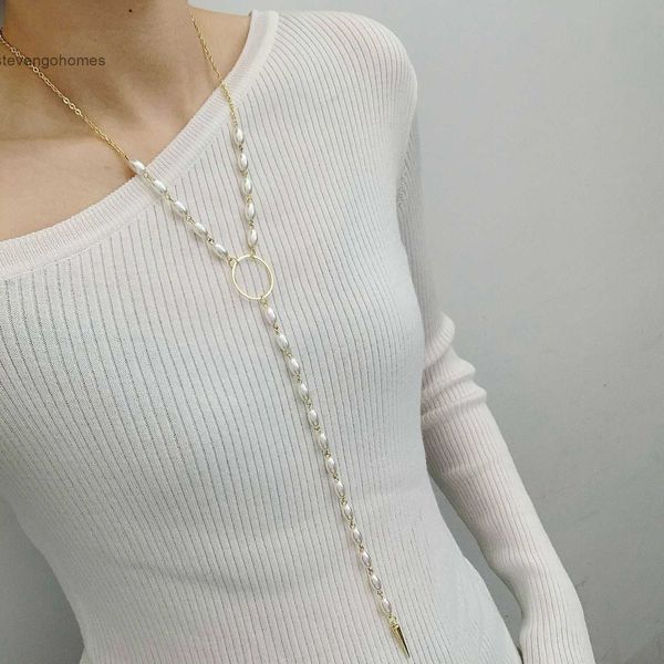 

portrait simple fashion head personality coin pendant versatile pearl necklace, Silver