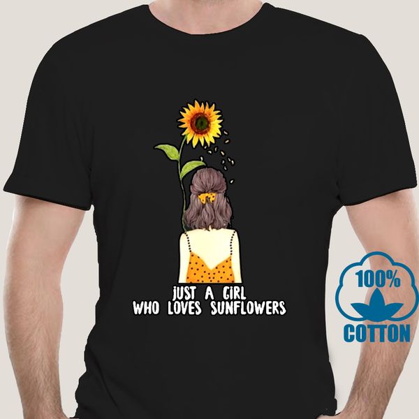

2775a just a girl who loves sunflowers black tshirt m 6xl sport hooded sweatshirt hoodie