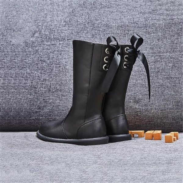 

new autumn winter black high boots girls princess short plush warm shoes children student baby toddler knight boots kids 02 sqcjaz pingtoy