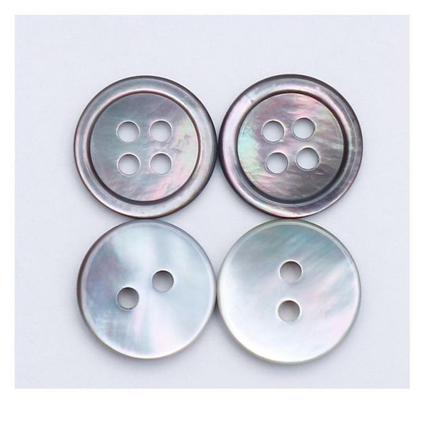 

9/10/11.5mm 20pcs round shell sewing buttons 4-holes button natural shell buttons color japan mother of imitation pearl bbylmk, Blike;white