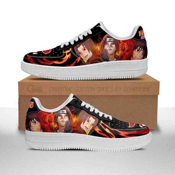 Scarpe Fai da te Scarpe Anime Akatsuki Itachi Sneakers Pelle personalizzata Corsa Sport Camminare Tennis leggero 240311