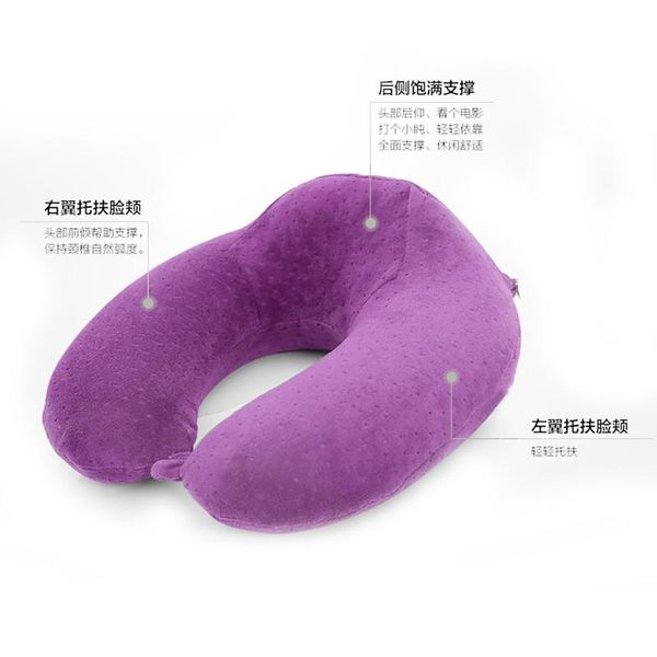 

cushion/decorative pillow nieuwe opblaasbare u-vormige outdoor reizen kussens draagbare kussen neksteun vouwen trage rebound memory foam tre