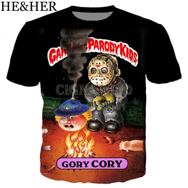 

cartoon garbage pail 3d print shirts anime plus size funny men clothing