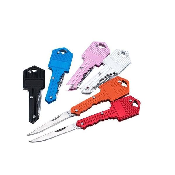 

fast delivey heart shape mini folding knife fruit knife multifunctional key chain outdoor saber swiss self-defense knives edc tool gear