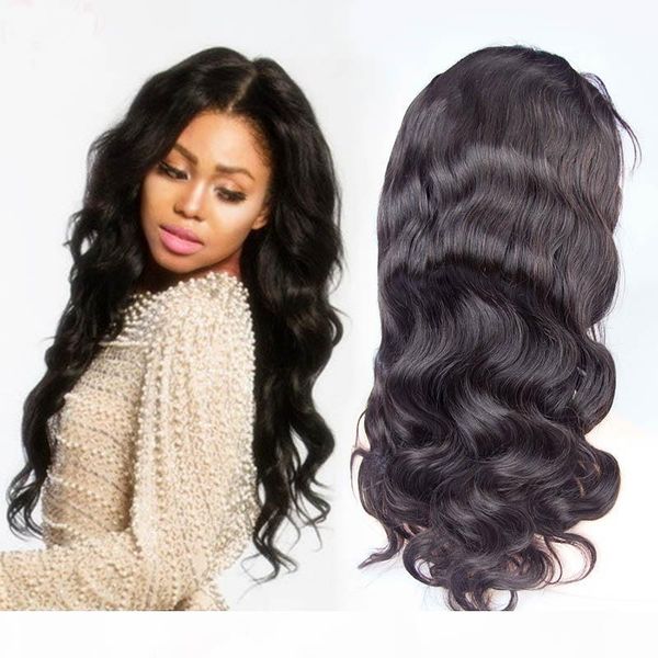 

brazilian hair full lace human hair wigs for black women lace front wigs glueless full lace wig, Black;brown
